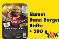 NAMET DANA BURGER KÖFTE 200 G fiyat ve kampanya bilgisi